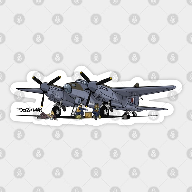 The Dogs of War: de Havilland Mosquito Sticker by Siegeworks